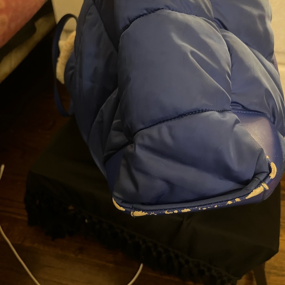 Tory Burch Royal Blue Quilted Tote - Picture 4 of 7